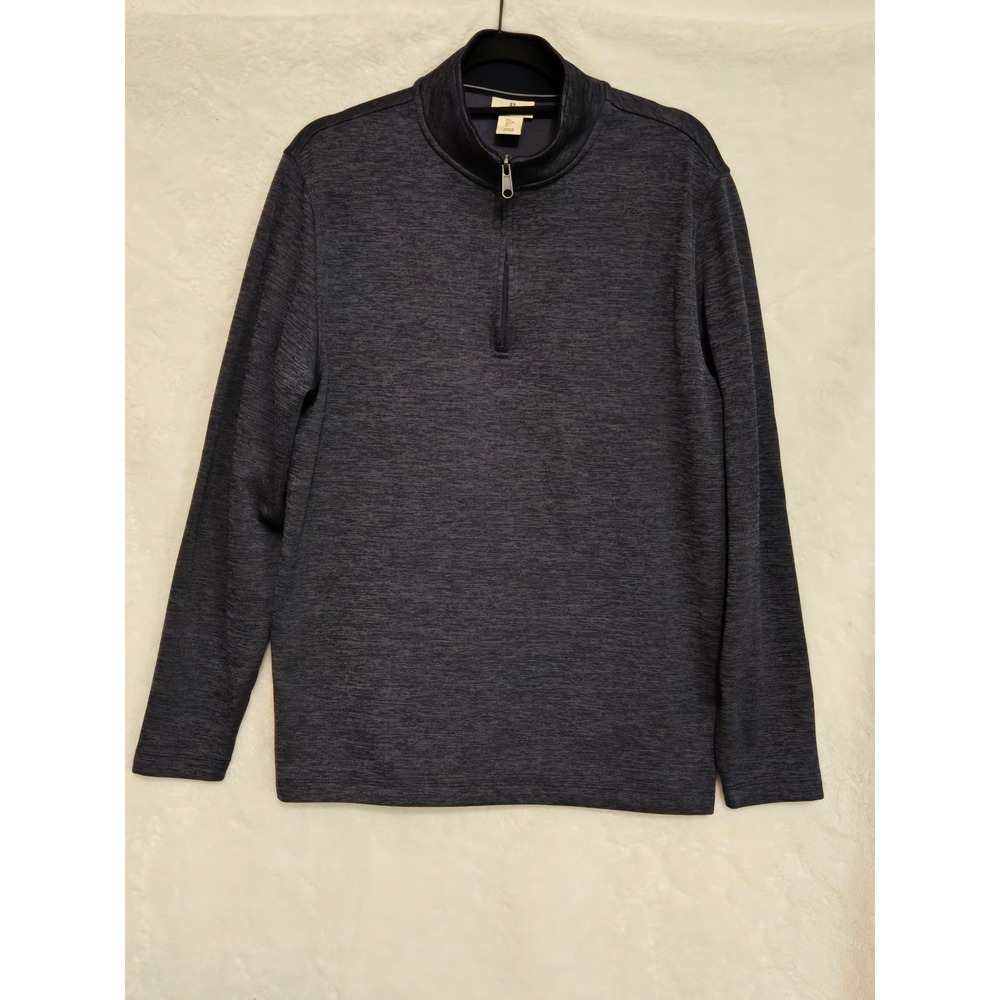 RORIE WHELAN GOLF Mens Dark Gray Heather 1/4 Zip Pullover Athletic Sweater Large